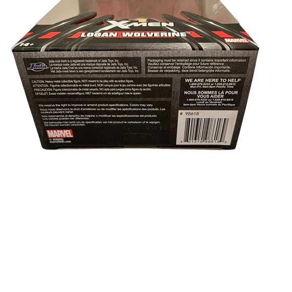 X-men Logan Wolverine Marvel M239 Metals Die Cast New In Box - Picture 5 of 5